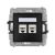 MINI computer socket Cat6 without frame, matt black, double 12MGK-6