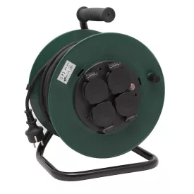    Cable drum, outdoor, plastic, 25m, 4 plugs 3x1.0 H05RR-F 19821