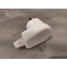 Earthed plug (plastic), side outlet, white 24030
