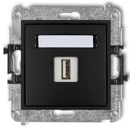  MINI USB socket without frame matt black 4153H