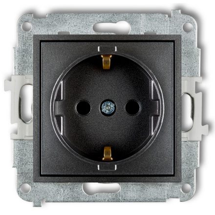  MINI single plug without frame metallic graphite
