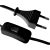 Connection cable with euro plug, switch, 1.5m black 6782H