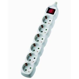    Desktop distributor with 6-way switch, 3m, 3x1.5, white 7105H