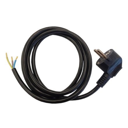 Connection cable with earthed plug, 5m, H05VV-F 3x1.0, black  