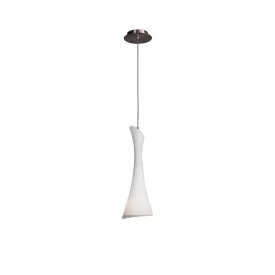    Mantra Zack 0772 Modern Pendant Satin Nickel Opal Metal Glass