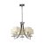  Mantra AKIRA CHROME CREAM SHADE 0932 chandeliers for living room chrome white metal fabric