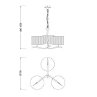  Mantra Eve 1151 Chandeliers for Living Room Anthracite Metal