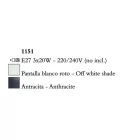  Mantra Eve 1151 Chandeliers for Living Room Anthracite Metal