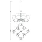 Mantra MARA 1654 chandeliers for the living room chrome metal