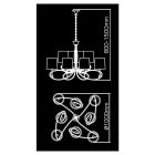 Mantra MARA 1654 chandeliers for the living room chrome metal