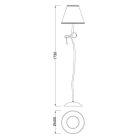  Mantra Paola 3533 Floor Lamp Silver Metal