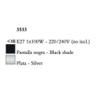  Mantra Paola 3533 Floor Lamp Silver Metal