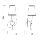  Mantra Paola 3538 Wall Arm Silver Metal
