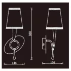  Mantra Paola 3538 Wall Arm Silver Metal