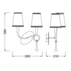 MANTRA PAOLA decorative indoor wall lamp 