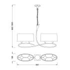  Mantra Lua 3680 Suspension Gray Metal