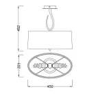  Mantra Lua 3690 Ceiling Lamp Gray Metal
