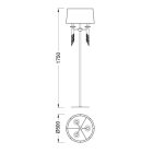  Mantra Tiffany 3869 Floor Lamp Chrome Metal