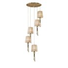  Mantra Tiffany 3877 Multi-Prong Pendant Antique Copper