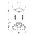  Mantra Tiffany 3883 Wall Arm Antique Copper Metal