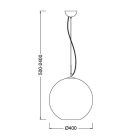  Mantra CRYSTAL BRONZE 4614 One-pronged pendant red copper glass