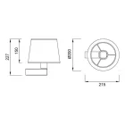  Mantra Bahia 5236 Wall Lamp Satin Nickel Led