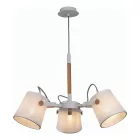  Mantra Nordica Ii 5461 Wooden White Chandelier