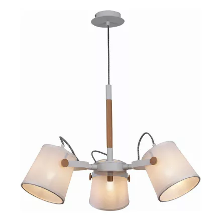  Mantra Nordica Ii 5461 Wooden White Chandelier