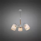  Mantra Nordica Ii 5461 Wooden White Chandelier