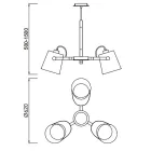  Mantra Nordica Ii 5461 Wooden White Chandelier