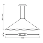  Mantra Sahara Plata 5815 LED Pendant Silver