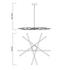  Mantra Aire Led 5910 Modern Pendant Silver Metal
