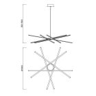  Mantra Aire Led 5911 Modern Pendant Silver Metal