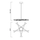  Mantra Aire Led 5912 Modern Pendant Silver