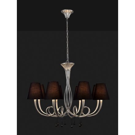  Mantra Paola Silver Painting 6207 Pendant Silver Black Metal Fabric
