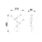 MANTRA ADN decorative indoor medium wall lamp LED