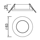 MANTRA ATLANTIS TEK recessed 1 lamp IP54