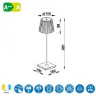  Mantra K2 6480 Outdoor LED Floor Lamp Black