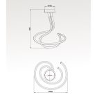  Mantra Nur Line 6600 Modern Pendant Chrome White Metal Acrylic