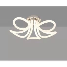    Mantra Knot Line 6615 Ceiling Lamp Chrome White Metal Acrylic