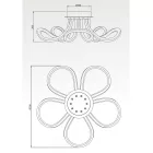  Mantra Knot Line 6615 Ceiling Lamp Chrome White Metal Acrylic