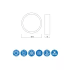 MANTRA SAONA SUPERFICIE TEK Surface LED  Round