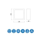 MANTRA SAONA SUPERFICIE TEK Surface LED  Rectangular