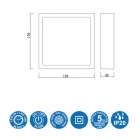 MANTRA SAONA SUPERFICIE TEK Surface LED  Rectangular