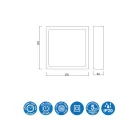 MANTRA SAONA SUPERFICIE TEK Surface LED  Rectangular