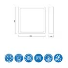 MANTRA SAONA SUPERFICIE TEK Surface LED  Rectangular