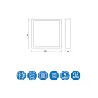 MANTRA SAONA SUPERFICIE TEK Surface LED  Rectangular