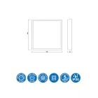 MANTRA SAONA SUPERFICIE TEK Surface LED  Rectangular
