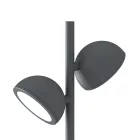  Mantra Everest 6741 Outdoor Floor Lamp Dark Gray Aluminum Glass