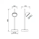 Mantra Everest 6745 Outdoor Floor Lamp Dark Gray Aluminum Glass